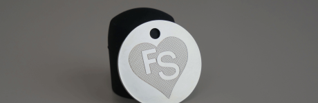 Metal medal engraved