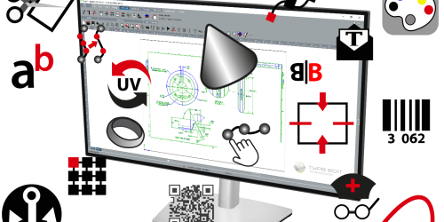 TYPE EDIT CAD module with main icons used in design
