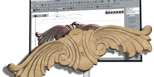 Wood working and detailed engravings thanks to the TYPE ART module