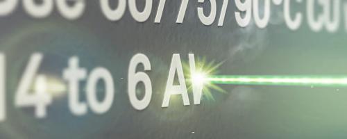Laser plastic engraving