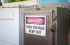 High-voltage danger sign for electrical cabinet