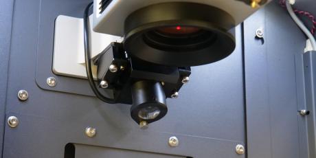 Close up of the camera G-Eye on the WeLase