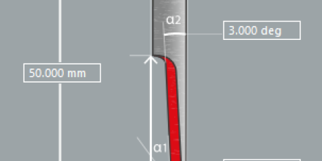 Tool diagram used for new cutter toolpath