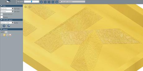 Toolpath NC simulation for easy preview of engraving with textured effect